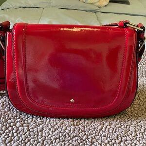 Kate Spade NY Red Leather Piper Carlisle Street Maraschino Shoulder Bag